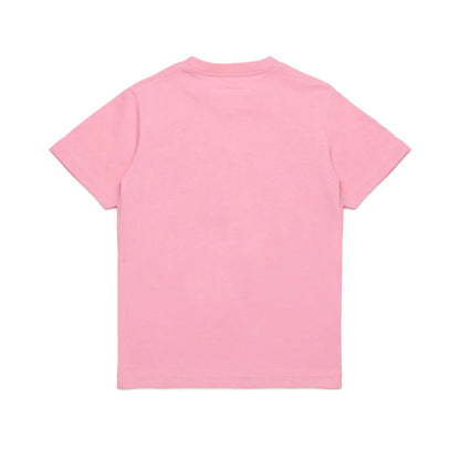 女童粉色印花LogoT恤