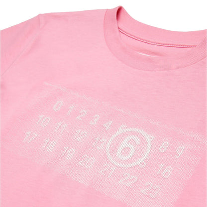 女童粉色印花LogoT恤