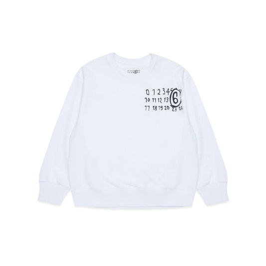 儿童白色Logo棉卫衣