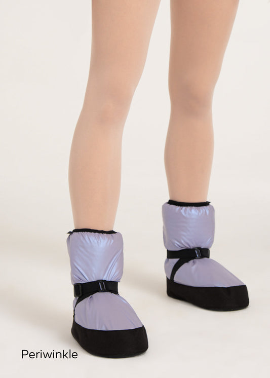 女童紫色芭蕾舞保暖鞋