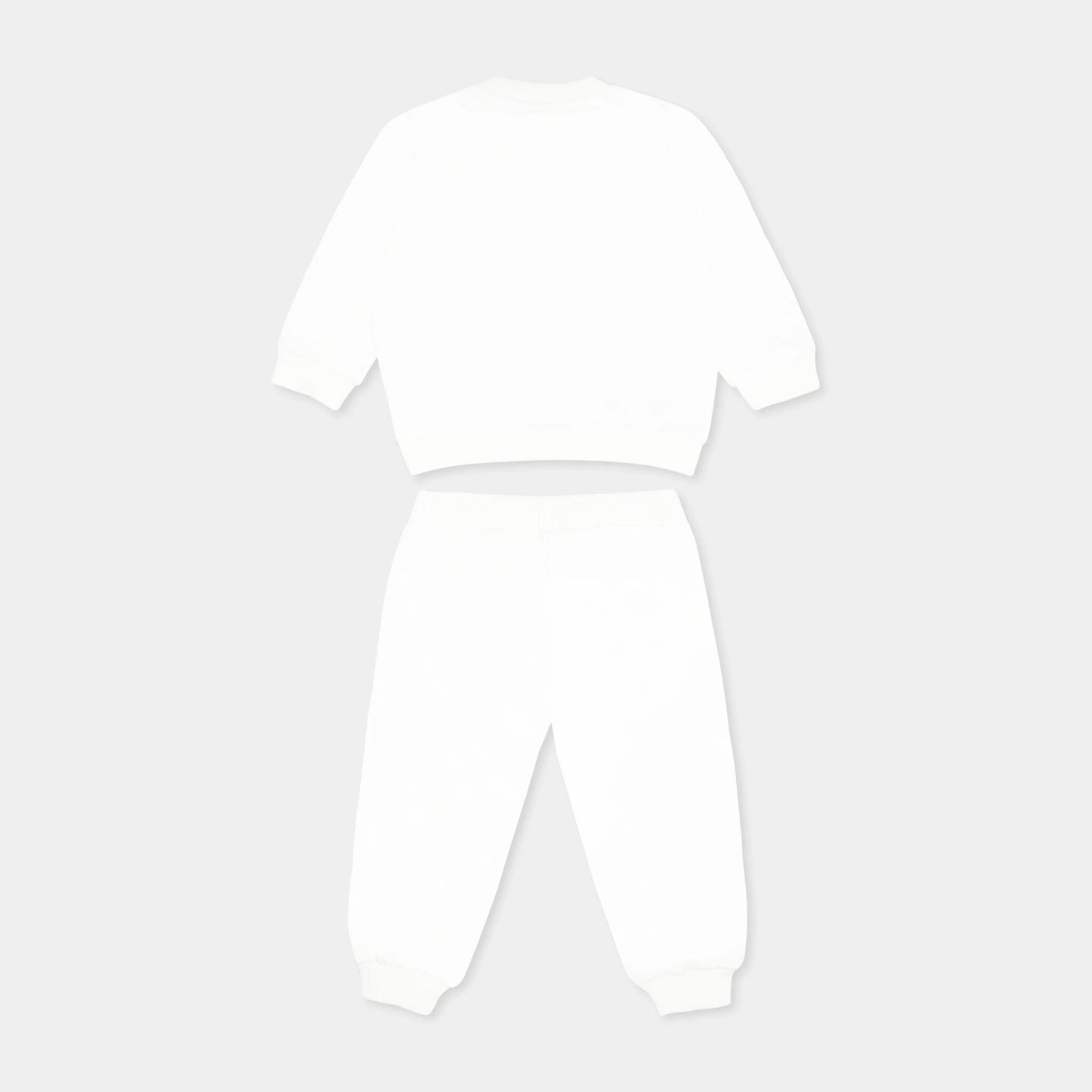 婴儿白色印花棉套装