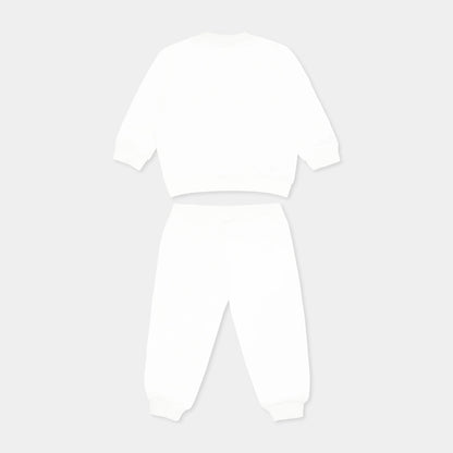 婴儿白色印花棉套装