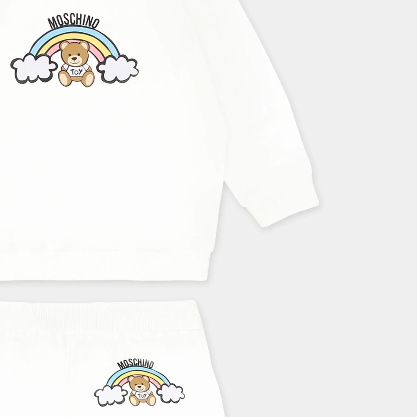 婴儿白色印花棉套装