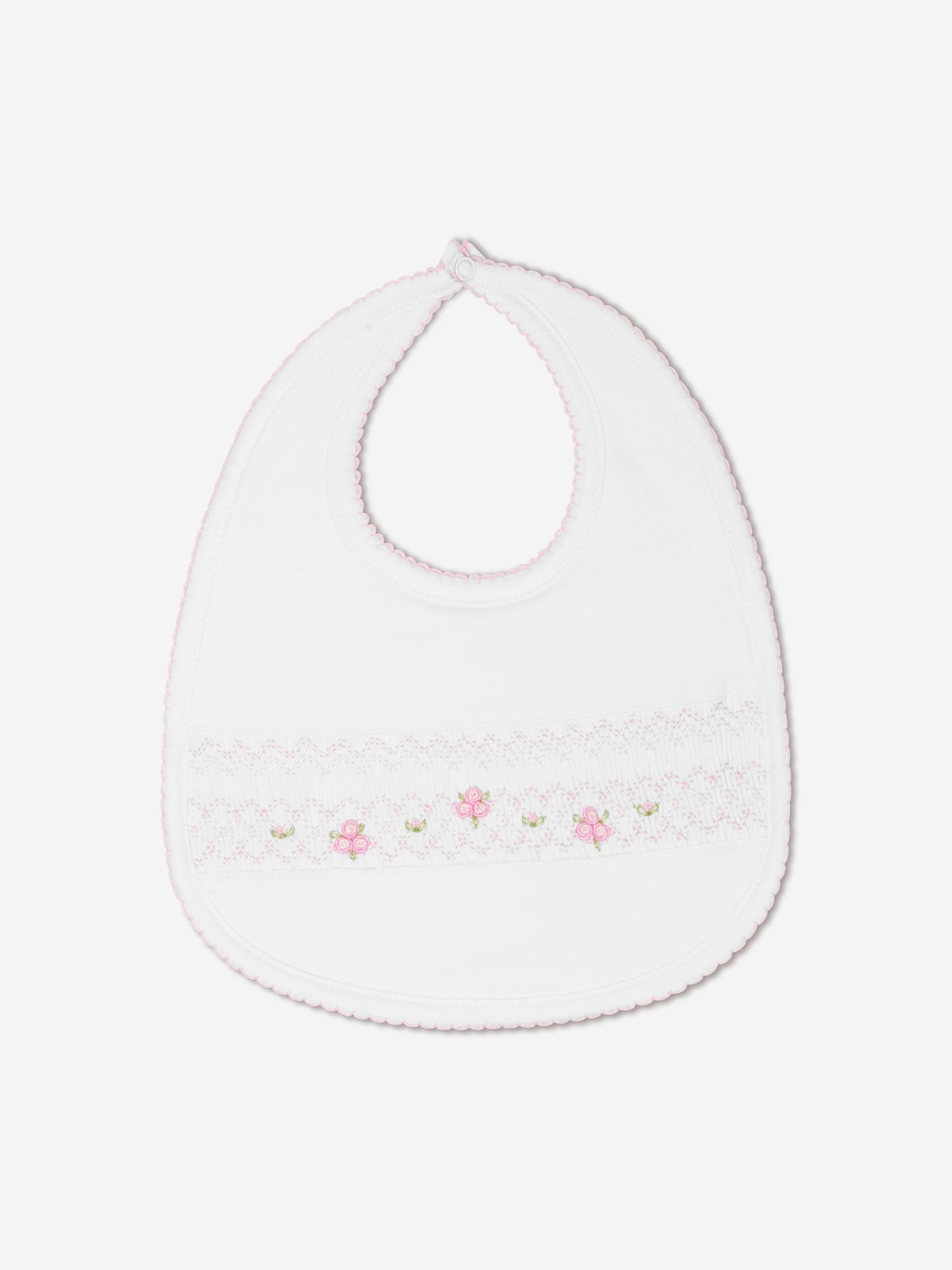Magnolia Baby 女婴白色褶饰围兜