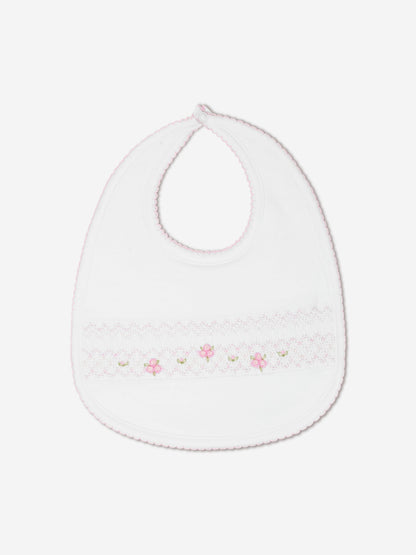 Magnolia Baby 女婴白色褶饰围兜