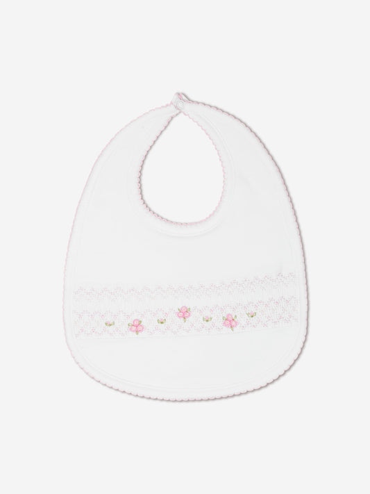 Magnolia Baby 女婴白色褶饰围兜