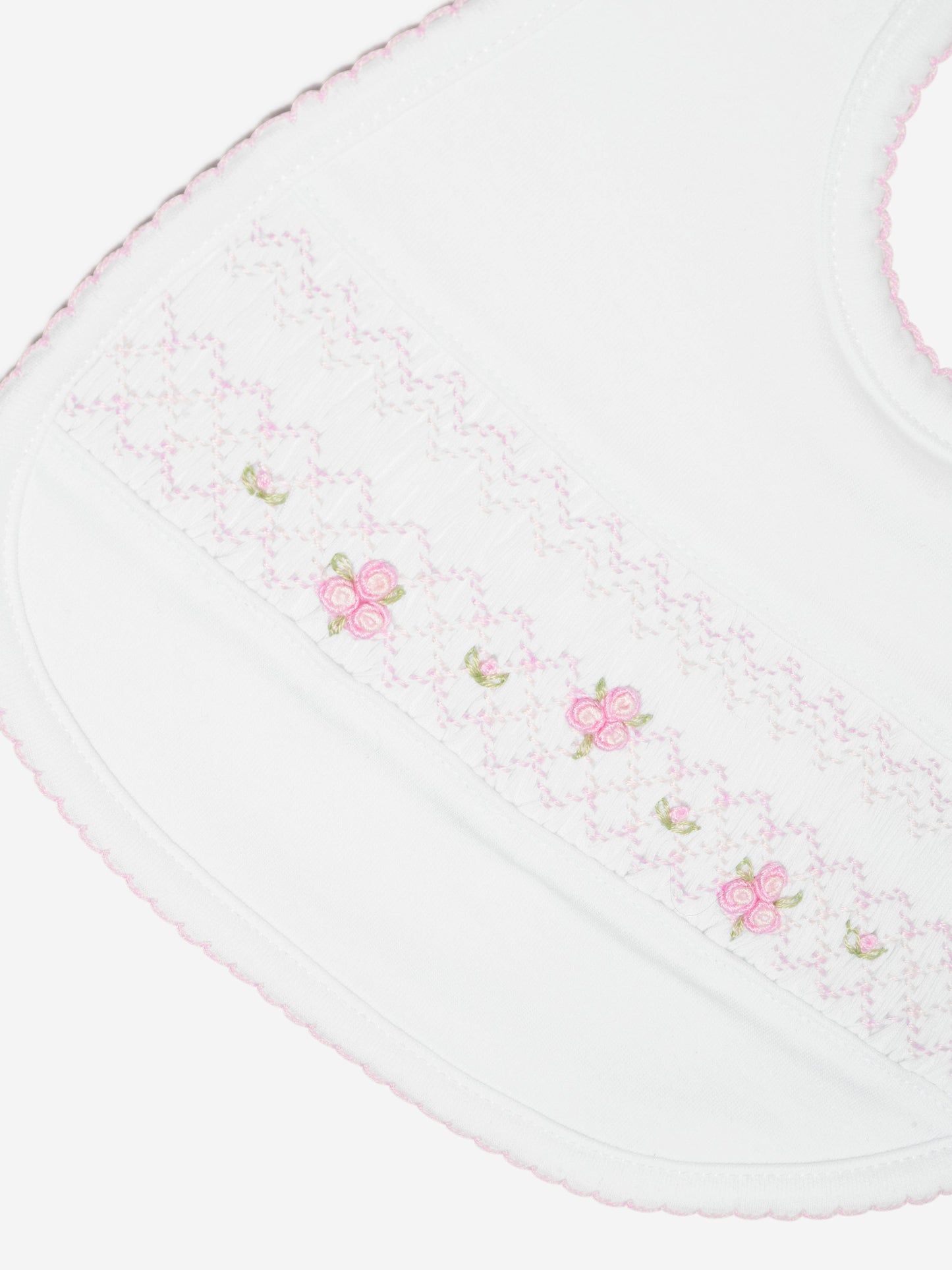 Magnolia Baby 女婴白色褶饰围兜