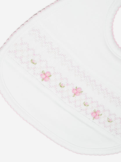 Magnolia Baby 女婴白色褶饰围兜