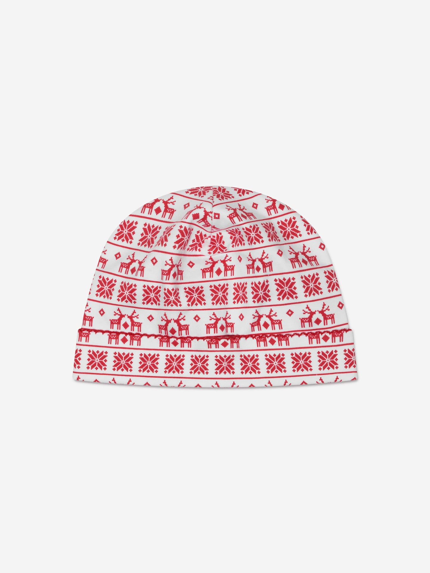 红色木兰宝宝婴儿 Fair Isle 帽子