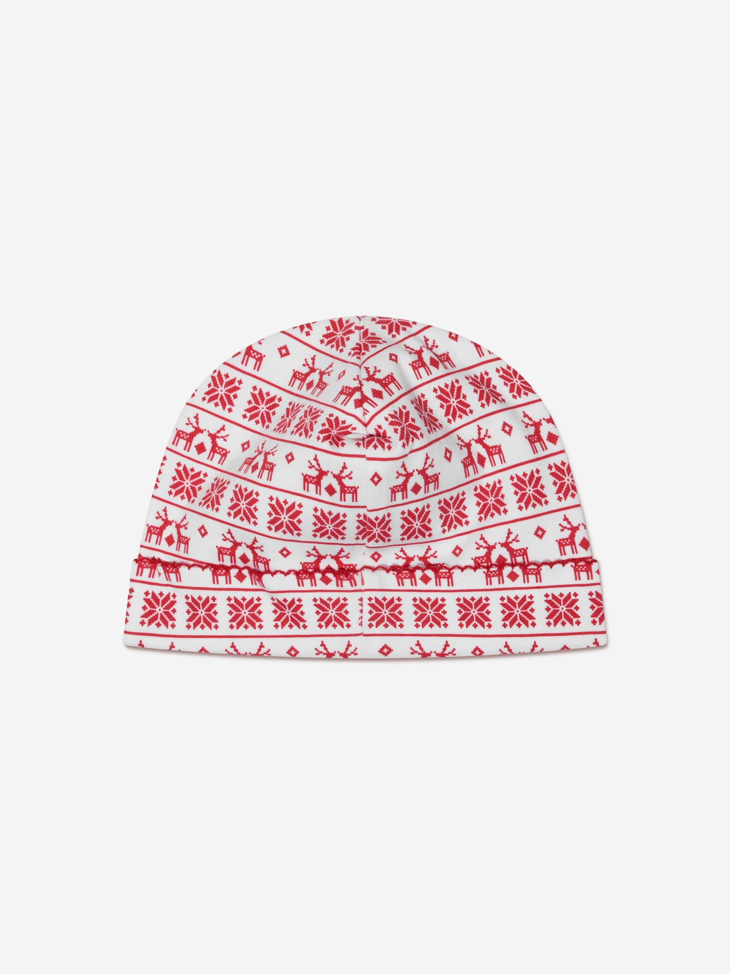 红色木兰宝宝婴儿 Fair Isle 帽子