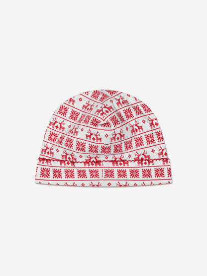 红色木兰宝宝婴儿 Fair Isle 帽子