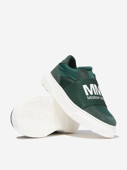 MM6 Maison Margiela 儿童麂皮徽标运动鞋