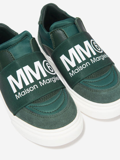 MM6 Maison Margiela 儿童麂皮徽标运动鞋