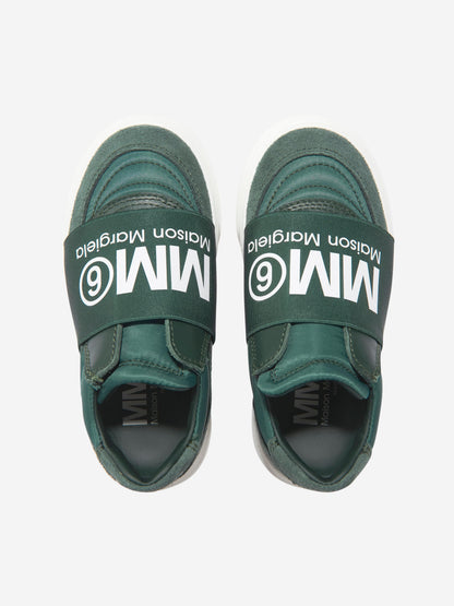 MM6 Maison Margiela 儿童麂皮徽标运动鞋