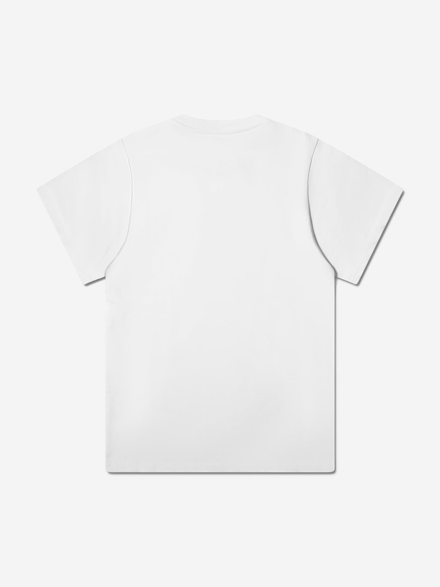 MM6 Maison Margiela 儿童白色徽标 T 恤连衣裙