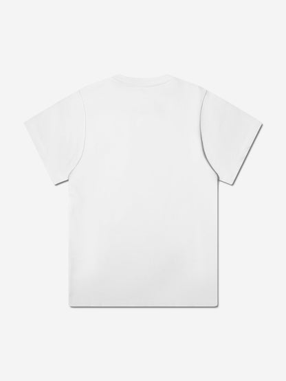 MM6 Maison Margiela 儿童白色徽标 T 恤连衣裙