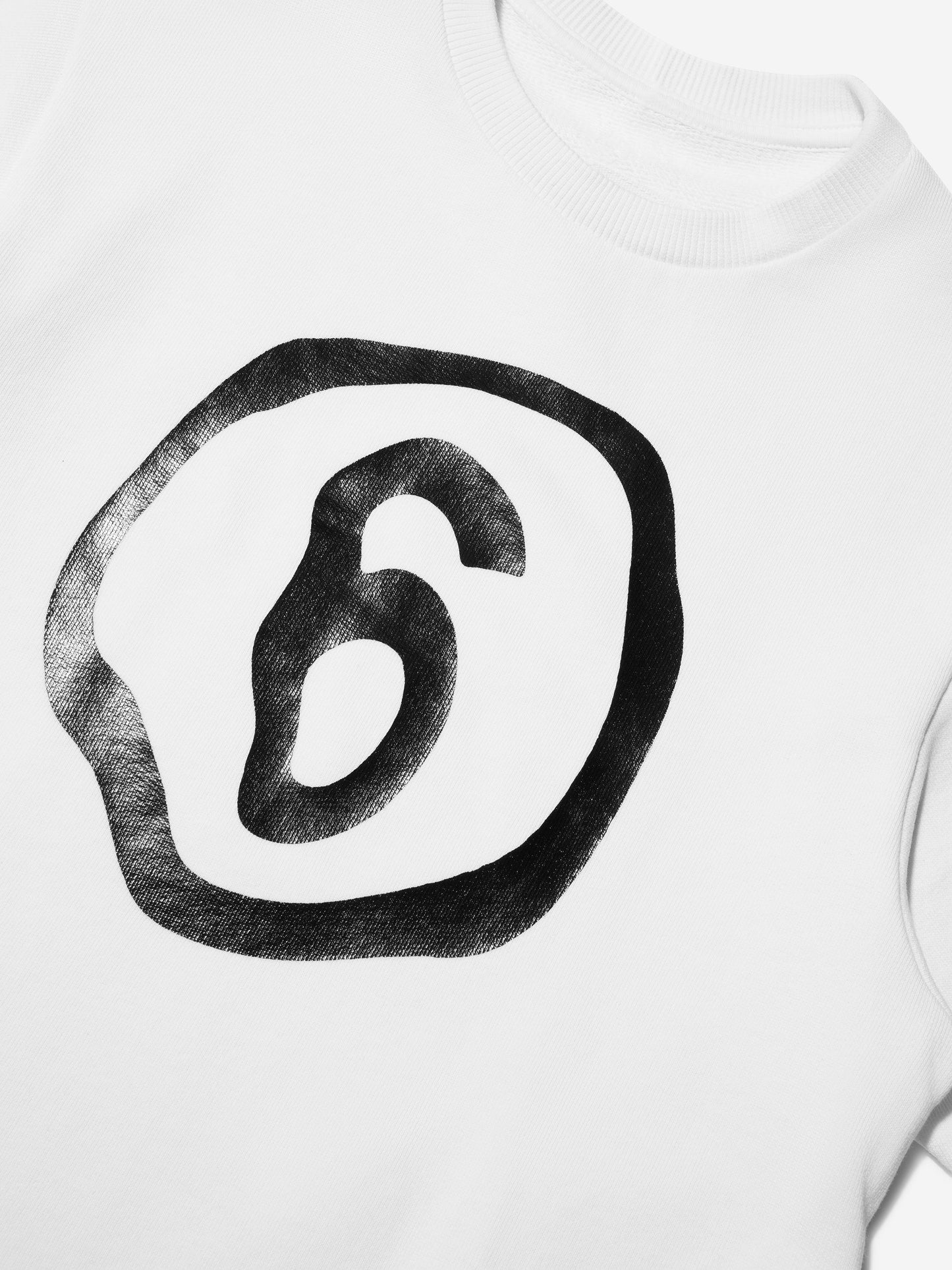 MM6 Maison Margiela 儿童白色徽标 T 恤连衣裙
