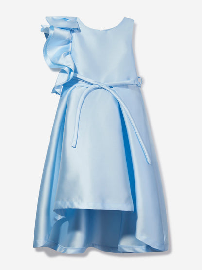 Mama Luma 女童蓝色大蝴蝶结礼服