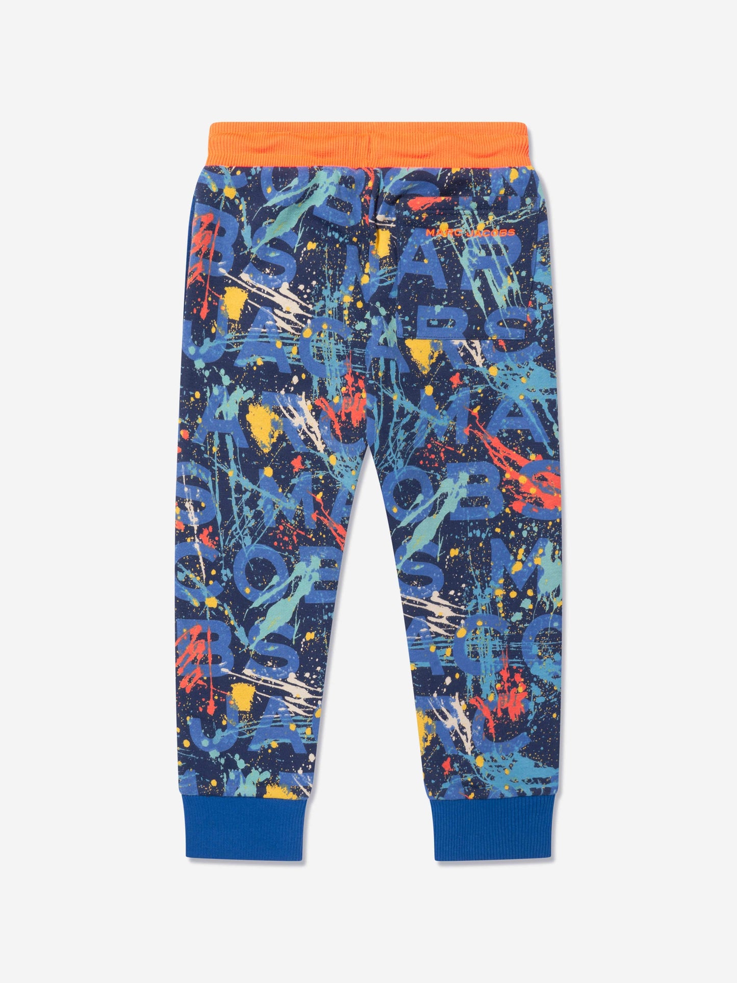 MARC JACOBS 男童蓝色 Paint Monogram 慢跑裤