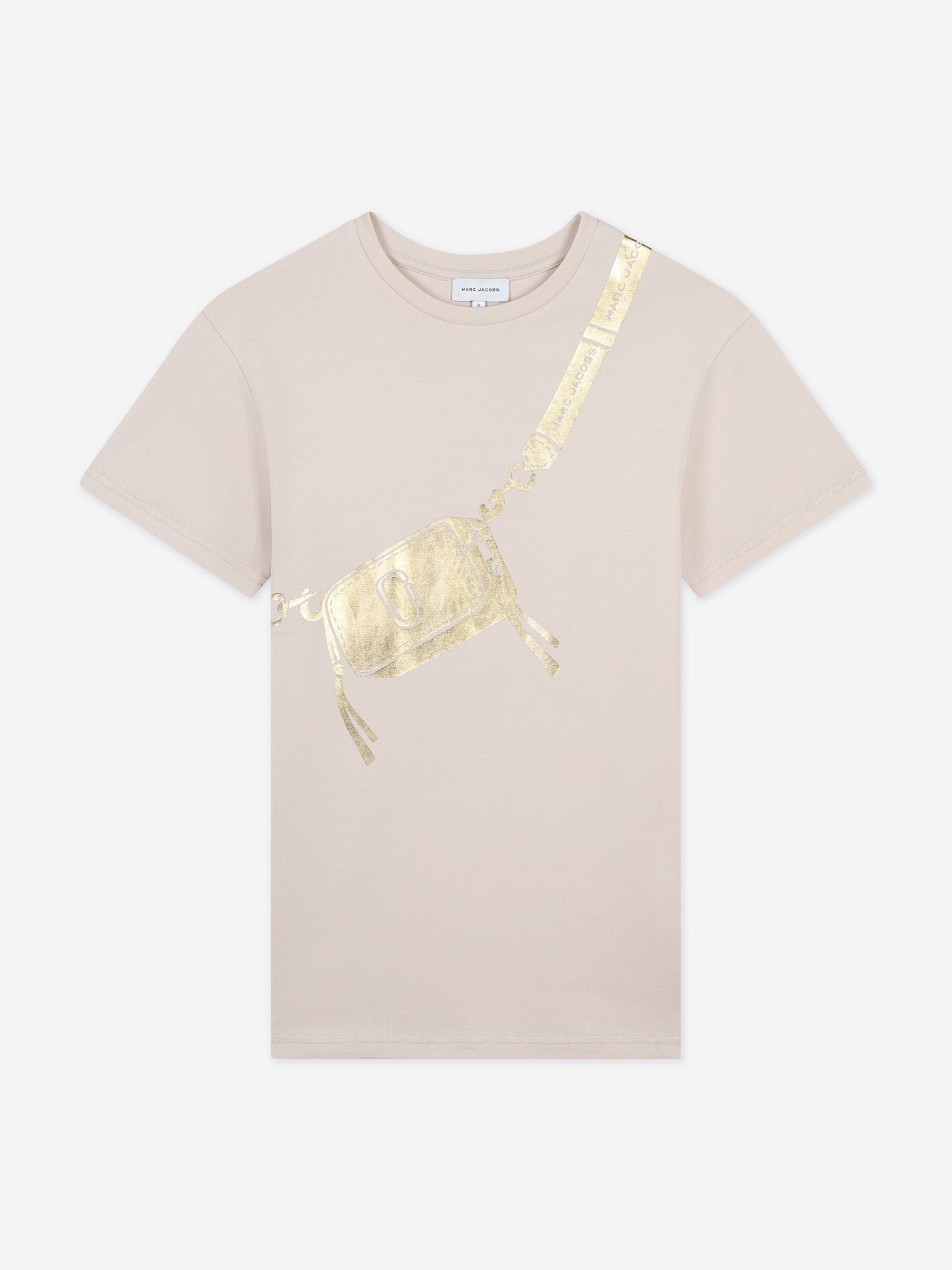 MARC JACOBS 女童 Snapshot 包袋 T 恤连衣裙（象牙色）