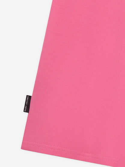 MARC JACOBS 女童 Snapshot 包 T 恤连衣裙（粉色）