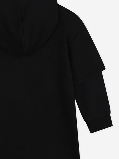 MARC JACOBS 女童连帽毛衣裙（黑色）