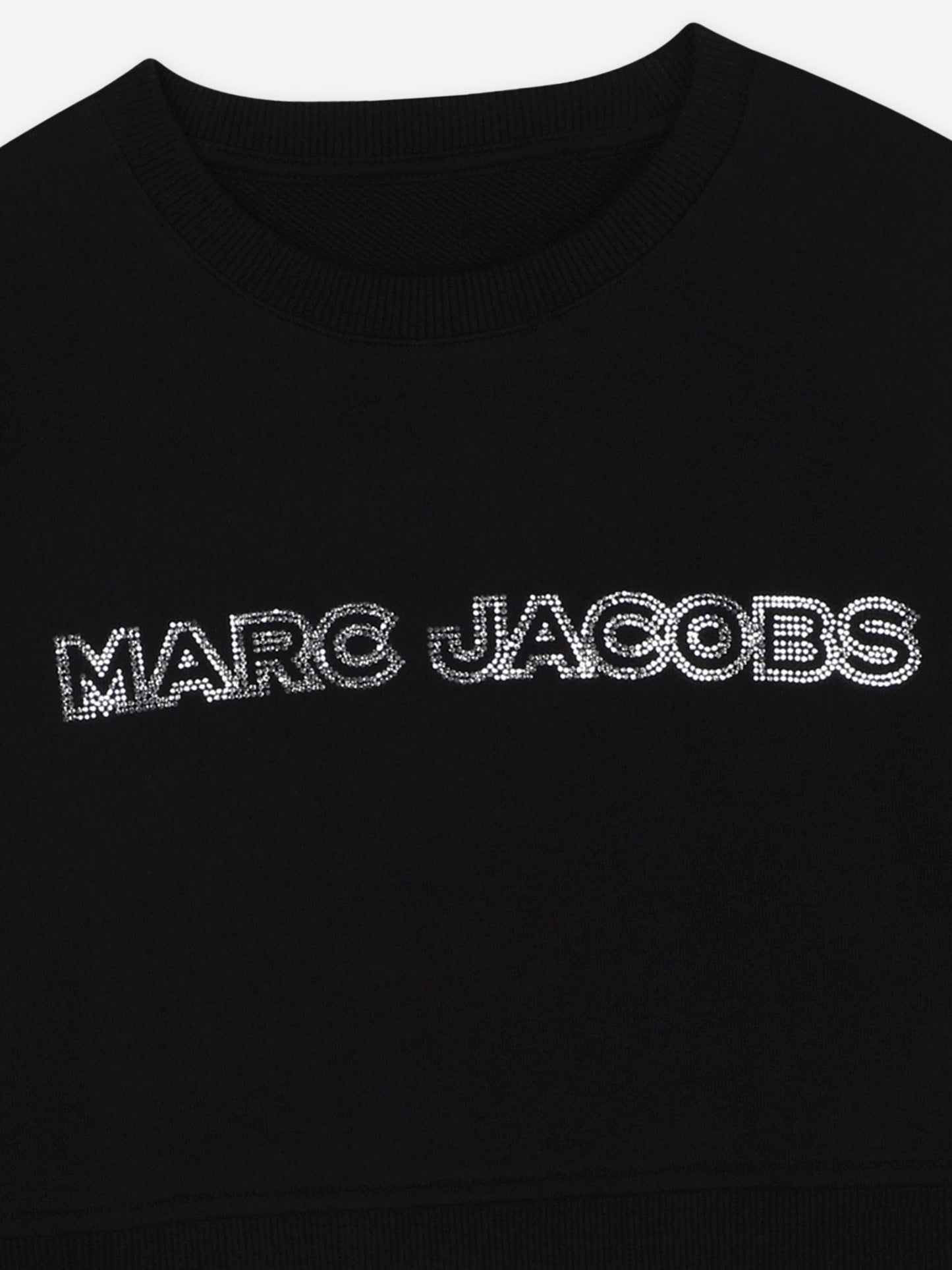 MARC JACOBS 女童 Diamante 徽标短款运动衫（黑色）
