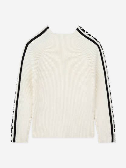 MARC JACOBS 女童象牙色徽标套头衫