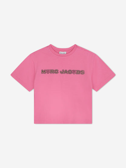MARC JACOBS Kids Logo T-Shirt in Pink