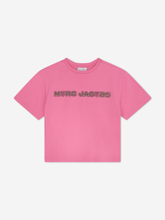 MARC JACOBS Kids Logo T-Shirt in Pink
