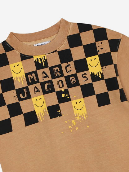 MARC JACOBS 儿童笑脸世界 T 恤（棕色）