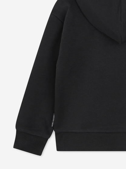 MARC JACOBS Kids Belt Bag Print Hoodie in Black