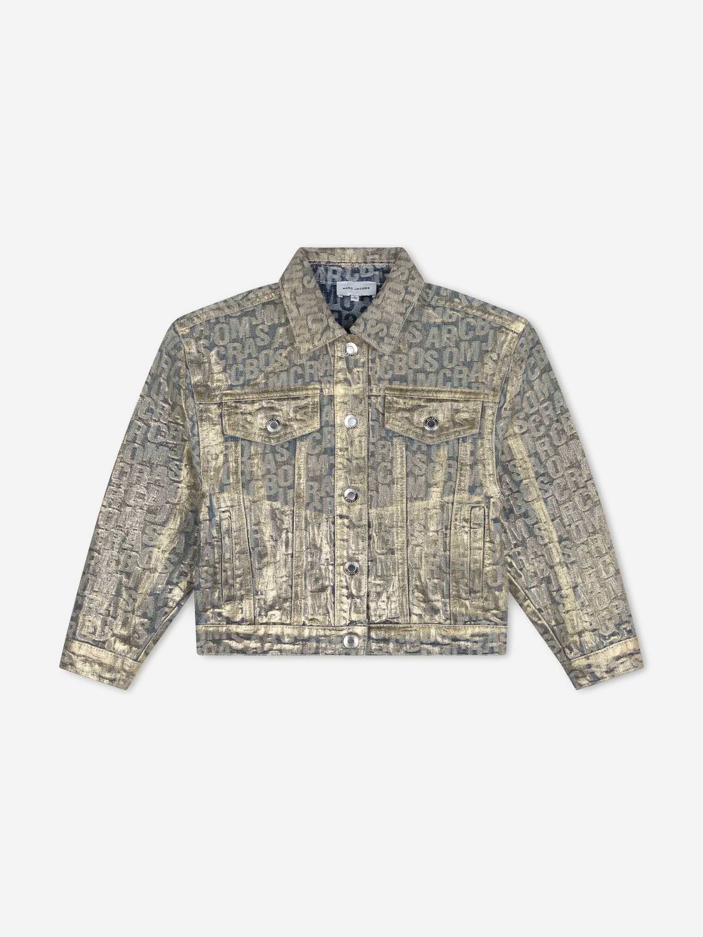 MARC JACOBS 女童金色金属效果牛仔夹克