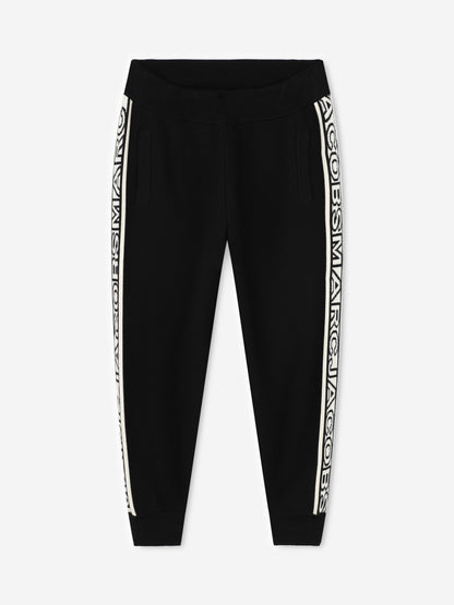 MARC JACOBS 儿童徽标装饰慢跑裤（黑色）