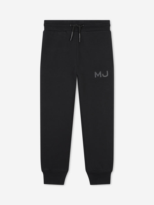 MARC JACOBS 儿童徽标慢跑裤（黑色）