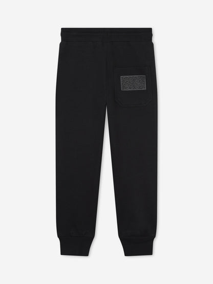 MARC JACOBS 儿童徽标慢跑裤（黑色）
