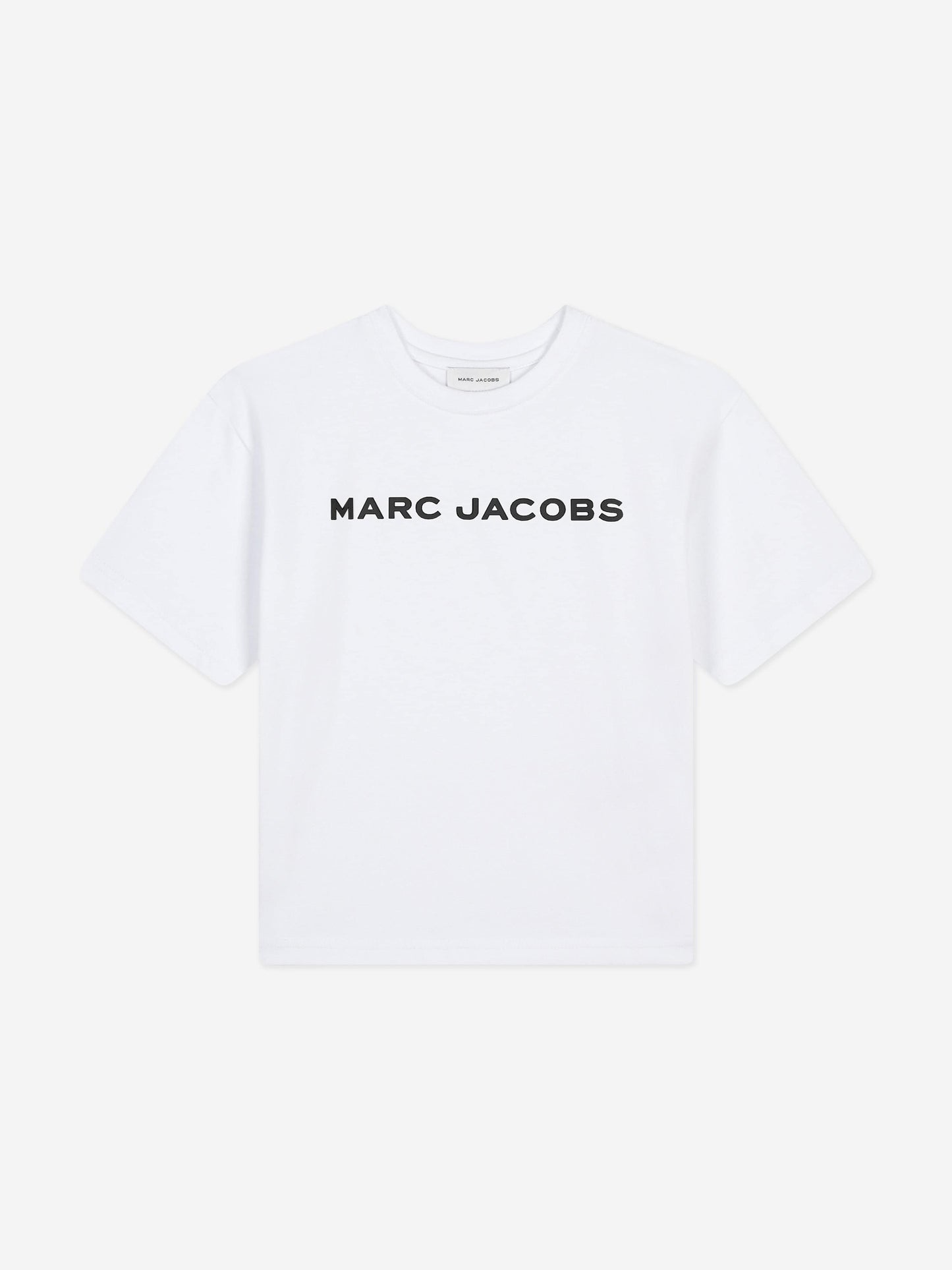 MARC JACOBS 儿童徽标印花 T 恤（白色）