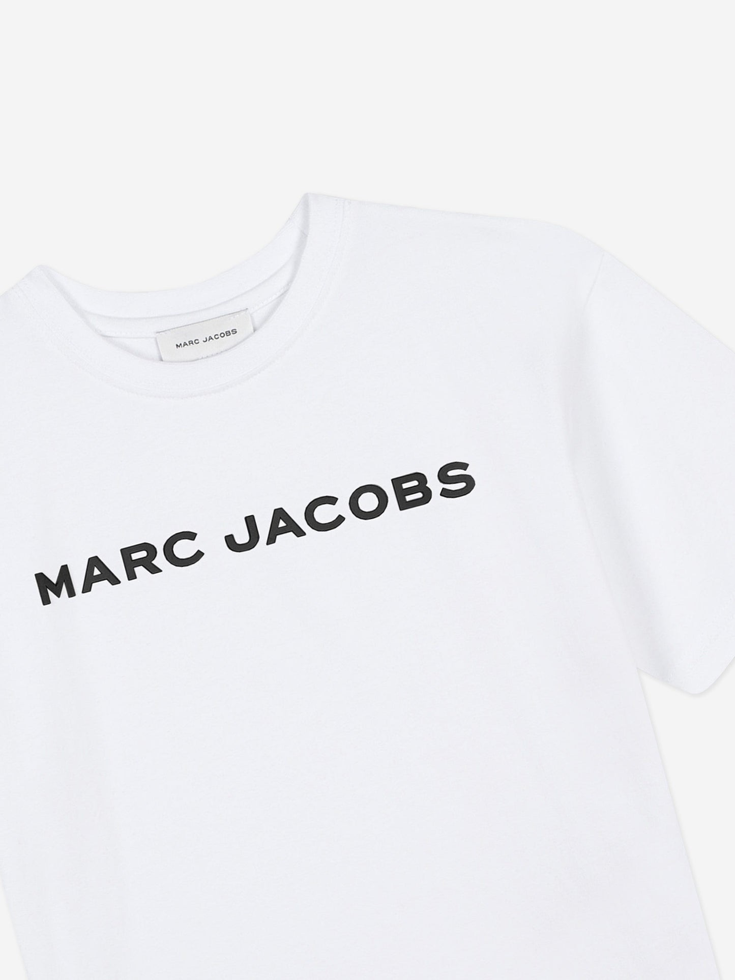 MARC JACOBS 儿童徽标印花 T 恤（白色）