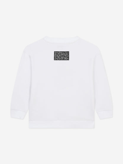 MARC JACOBS 儿童白色徽标卫衣