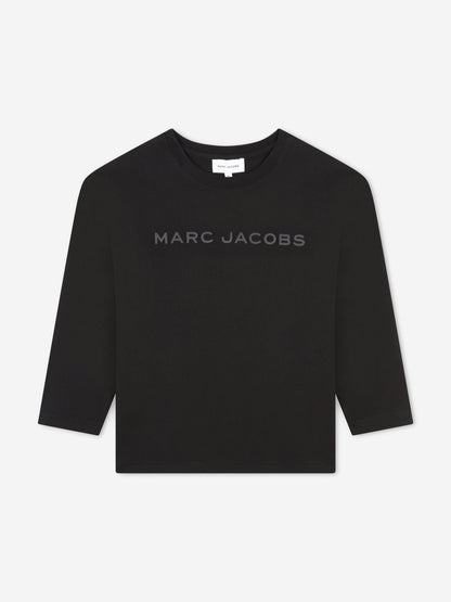 MARC JACOBS Kids Long Sleeve Logo T-Shirt n Black