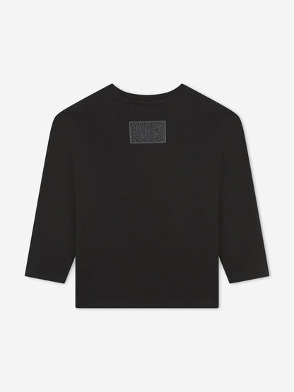 MARC JACOBS Kids Long Sleeve Logo T-Shirt n Black