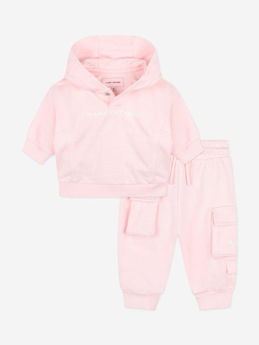 MARC JACOBS 女婴粉色徽标运动服
