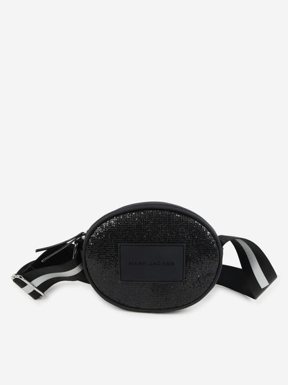 MARC JACOBS 女童 Diamante 斜挎包 黑色（16.5 厘米）