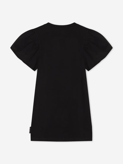 MARC JACOBS 女童泡泡袖连衣裙（黑色）