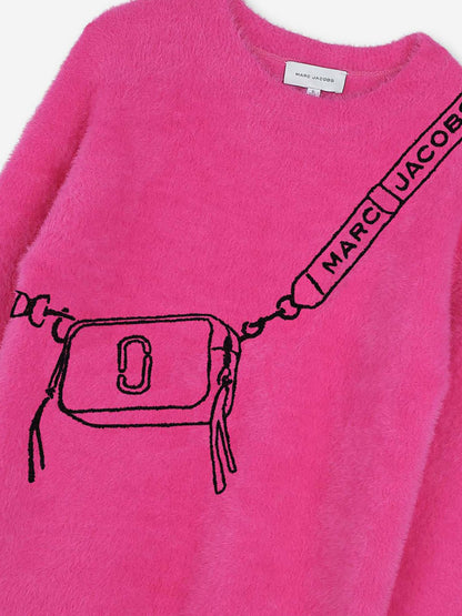 MARC JACOBS 女童 Snapshot Bag 针织包 粉色