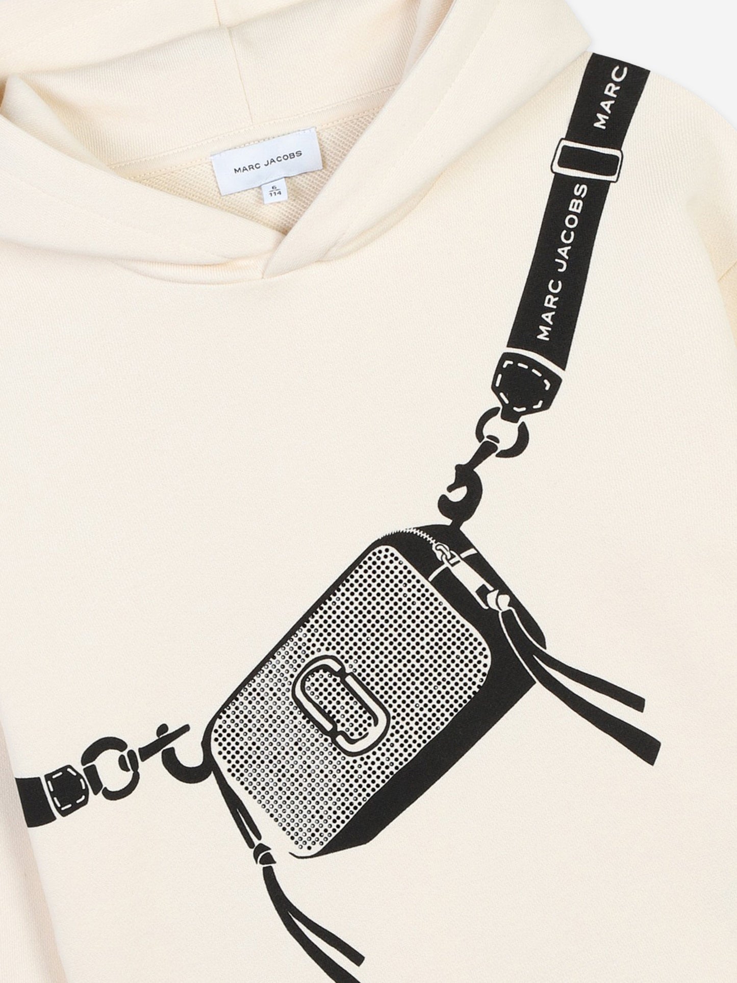 MARC JACOBS 女童 Snapshot Bag 印花连帽衫（象牙色）