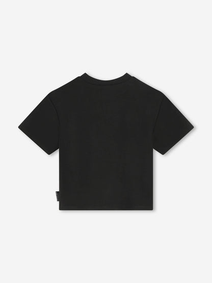 MARC JACOBS 女童 Snapshot 包袋印花 T 恤（黑色）
