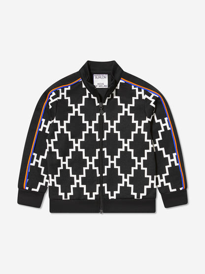 Marcelo Burlon 男童交叉滚边运动拉链上衣