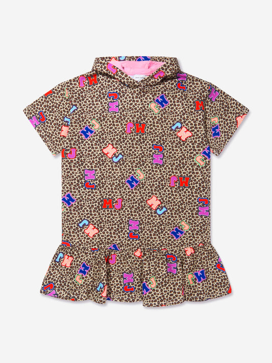MARC JACOBS 女童猎豹印花连帽毛衣连衣裙