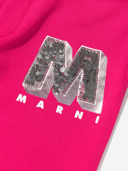 MARNI 女童徽标慢跑裤